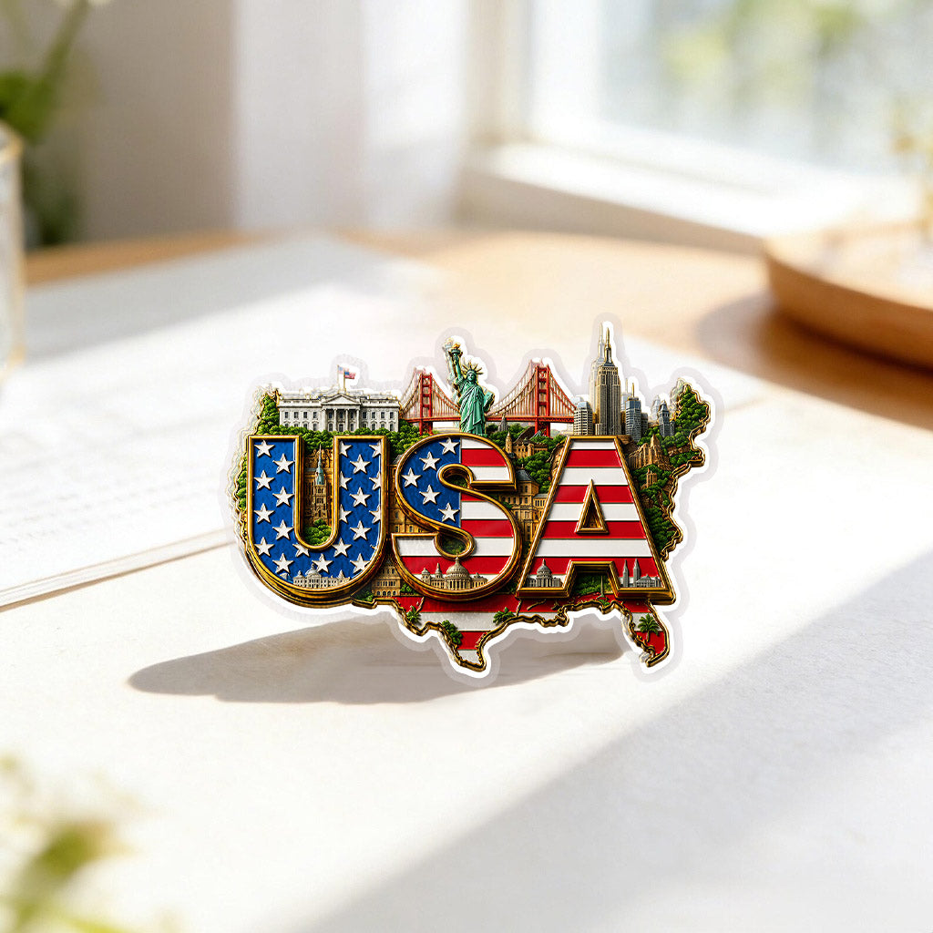 🔥 LIMITED TIME OFFER - America 250 Commemorative Acrylic Pins – Gold Brooch Set for Jackets, Hats & Gifts