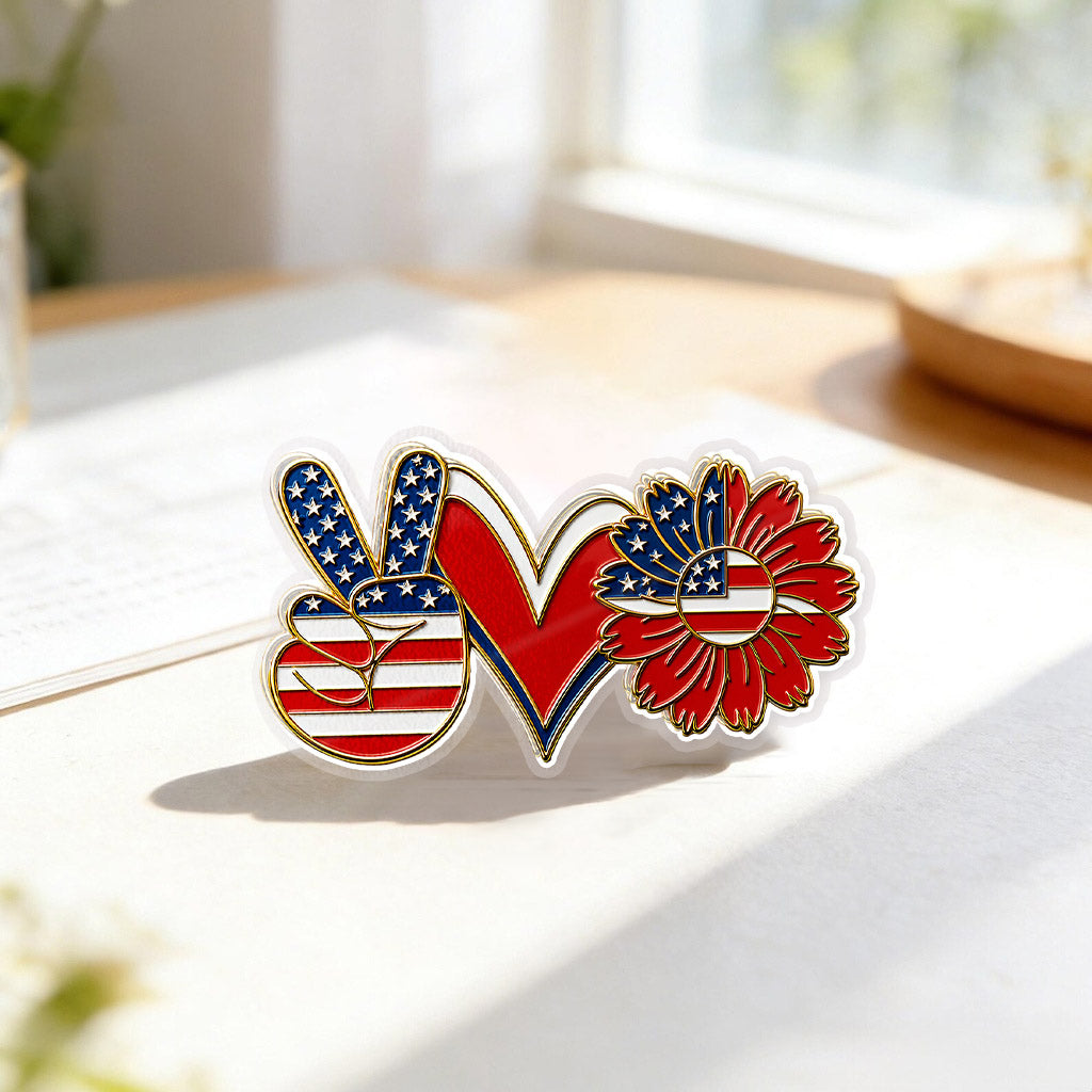 🔥 LIMITED TIME OFFER - America 250 Commemorative Acrylic Pins – Gold Brooch Set for Jackets, Hats & Gifts
