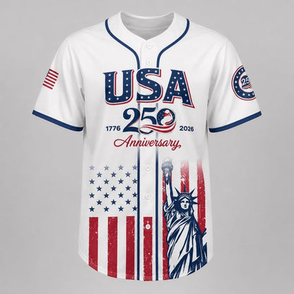 USA 250th Anniversary Horse Patriotic Baseball Jersey | Vintage 1776–2026 American Freedom Shirt