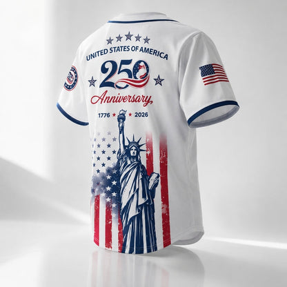 USA 250th Anniversary Horse Patriotic Baseball Jersey | Vintage 1776–2026 American Freedom Shirt