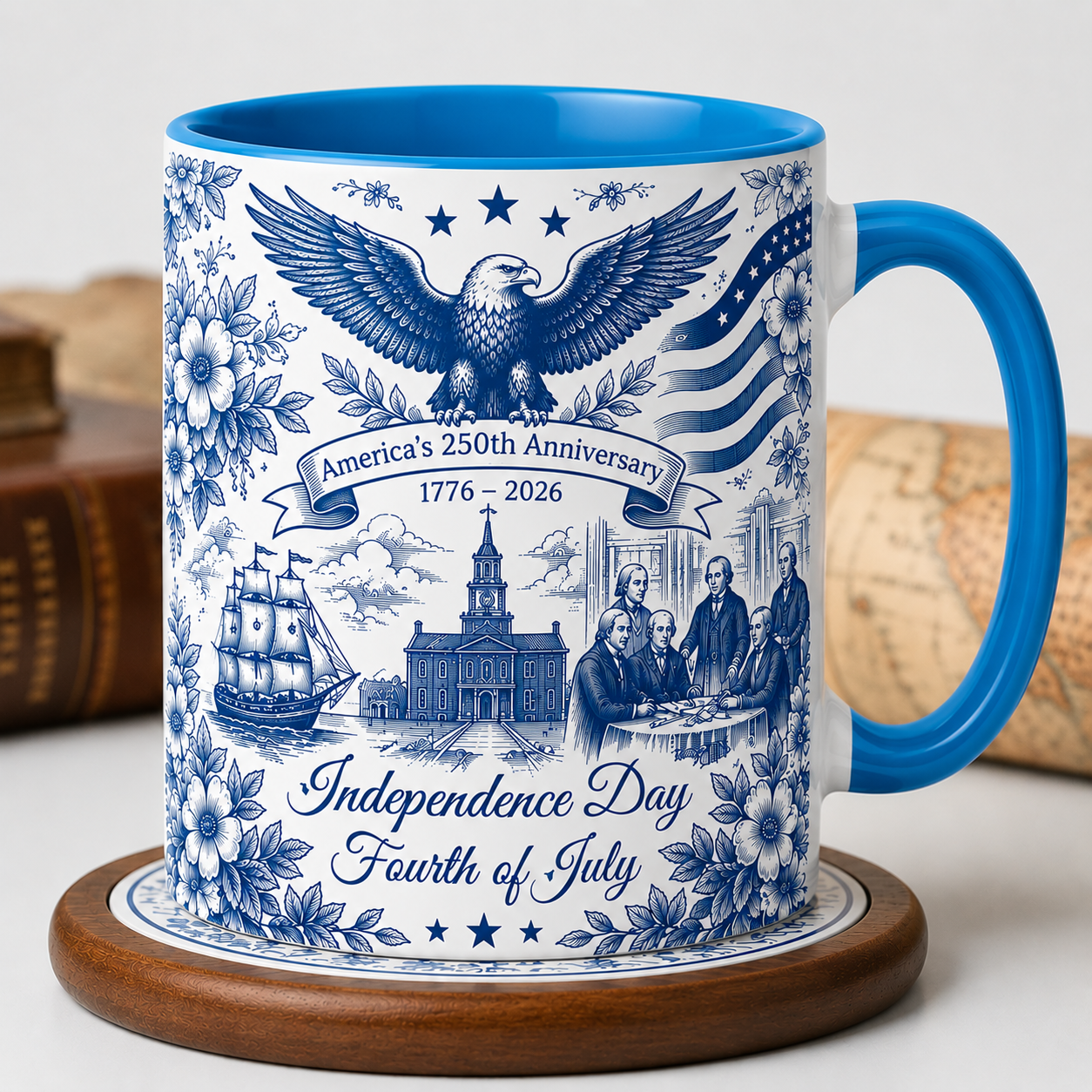 Patriotic Semiquincentennial 1776-2026 Mug - 250 Years Anniversary Accent Mug