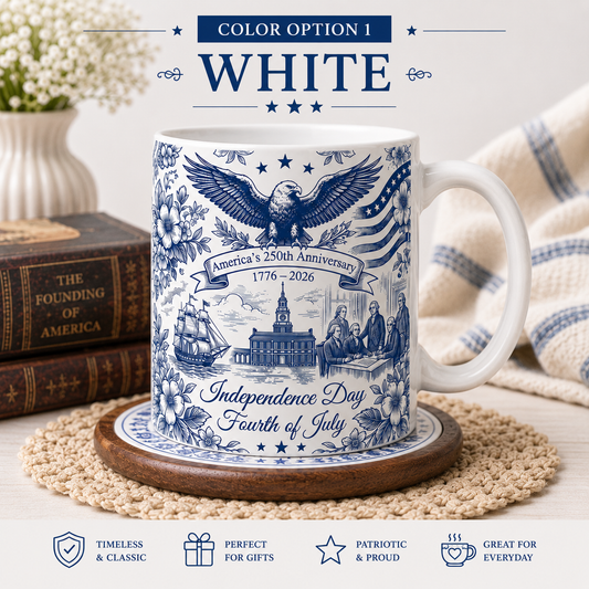 Patriotic Semiquincentennial 1776-2026 Mug - 250 Years Anniversary Accent Mug