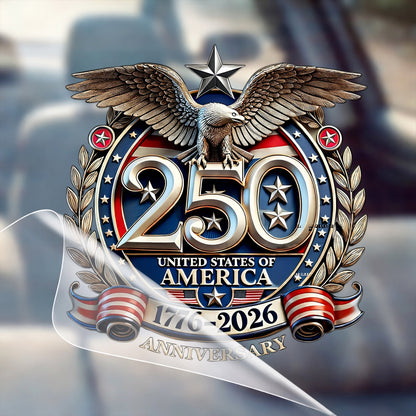 🔥 LIMITED TIME OFFER – USA Flag Eagle Liberty Bell 250th Anniversary Decal 1776-2026 Patriotic Sticker