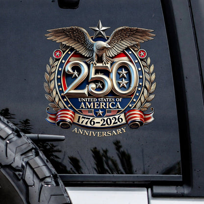 🔥 LIMITED TIME OFFER – USA Eagle Flag Patriotic 250th UV DTF 3D Decal (1776–2026)