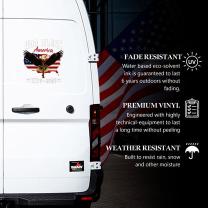 🔥 LIMITED TIME OFFER – USA Flag Eagle Liberty Bell 250th Anniversary Decal 1776-2026 Patriotic Sticker