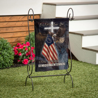 250th Anniversary American Flag, One Nation Under God Patriotic Eagle