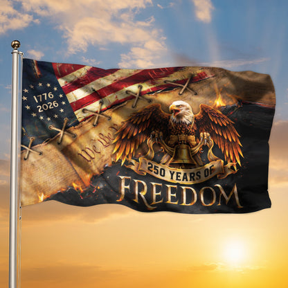 Patriotic 250th Anniversary 1776 2026 United States of America Semiquincentennial Grommet Flag