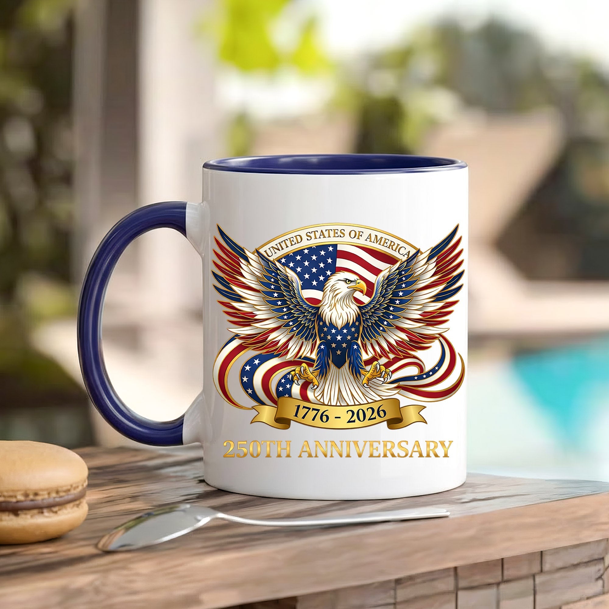 United States of America 250th Anniversary Eagle Crest Coffee Mug