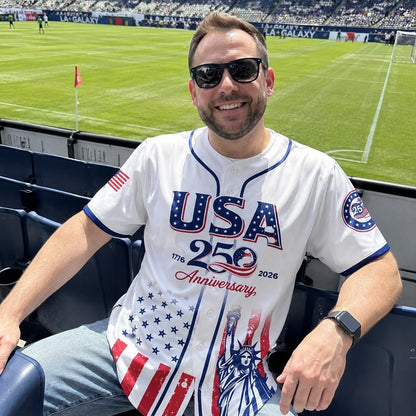 USA 250th Anniversary Horse Patriotic Baseball Jersey | Vintage 1776–2026 American Freedom Shirt