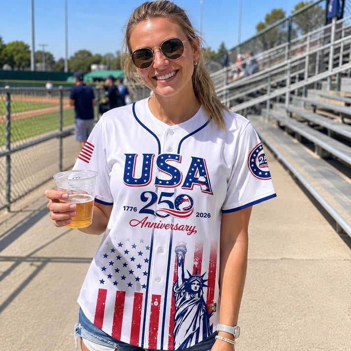 USA 250th Anniversary Horse Patriotic Baseball Jersey | Vintage 1776–2026 American Freedom Shirt