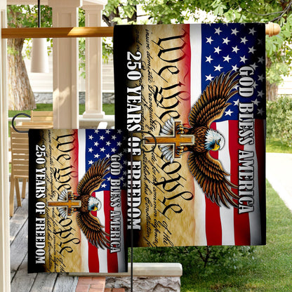 Patriotic 250th Anniversary 1776 2026 United States of America Semiquincentennial Grommet Flag