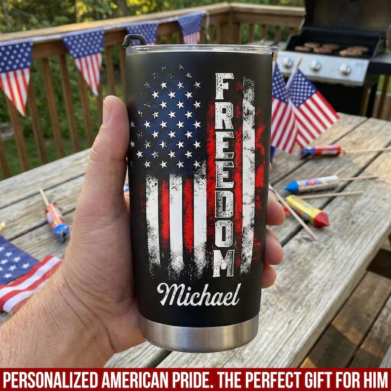 Personalized 250 Years USA Tumbler for Proud Americans We The People  1776 2026