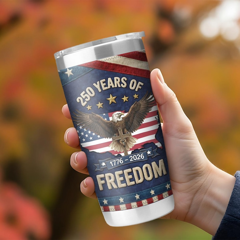 250 Years USA Tumbler for Proud Americans We The People  1776 2026