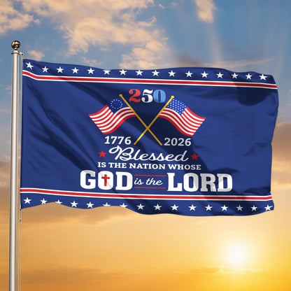 Christian God  American 250th Garden Flag, Patriotic Yard Flag Decor 250 Years House Banner,  Christian Patriotic Gift