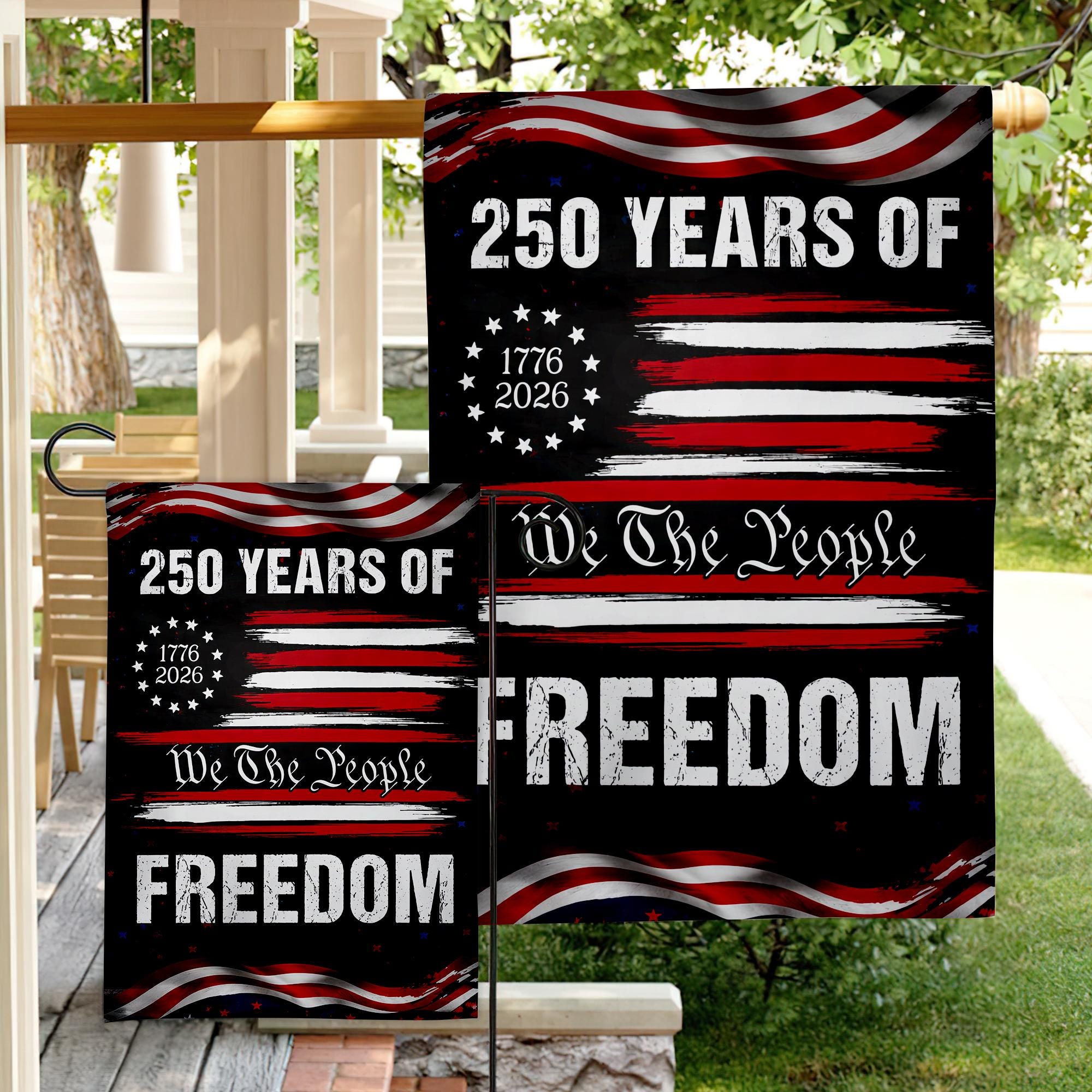 250th America Anniversary Garden Flag, US 250 Years Flag, 250th Anniversary America, Patriotic USA Flag, 250th Independence Day Yard Decor